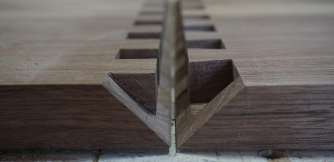 Handmade secret mitred dovetails